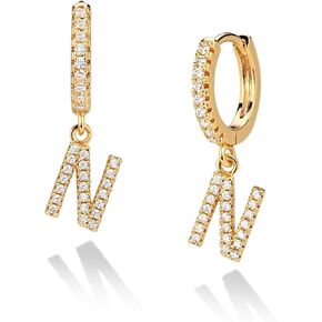 VACRONA Women Gold Hoop Earrings Huggie Initial Sleeper 14K Gold Plated Small Hypoallergenic Personalized Letter Jewelry Gift A-Z in Saudi Arabia