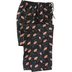 KingSize Men's Big & Tall Flannel Novelty Pajama Pants - Big - XL, Football Pajama Bottoms