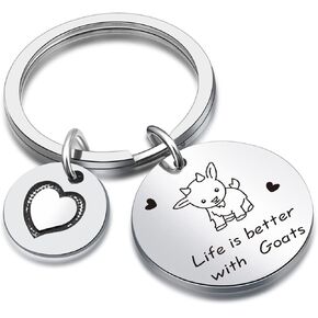 Goat Lover Keyring Birthday Jewelry Shepherd Jewelry For Girlfriend Gift Best Friend Inspired Gift Crazy Goat Lady Gift