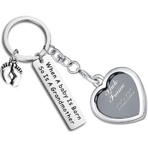 Grandma to Be Gift Picture Frame Keychain When a Baby is Born So Is A Grandmother Baby Announcement Gift for New Grandma