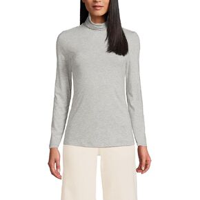 Lands' End Women LWCM Shaped Turtleneck Ivory Regular Small
