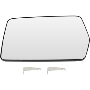 Carbhub Driver Left Side Heated Mirror Glass with Backing Holder 4L3Z17K707DB Compatible with Ford F150 2004-2014 Rearview Convex Mirror Replaces 4L3Z17K707DB