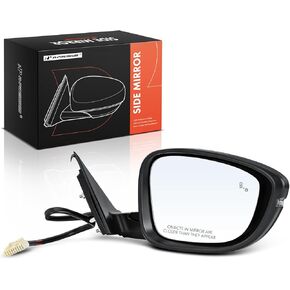 A-Premium Passenger Side Power Door Mirror - Compatible with Honda Accord 2018 2019 2020 2021 2022 - Heated Folding Black Outside Rear View Mirror w/Turn Signal and Blind Spot Detection