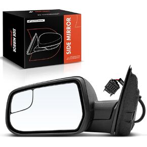 A-Premium Passenger Side Power Door Mirror - Compatible with Chevrolet Equinox 2012-2014 - Non-Heated Manual Folding Black Texture Outside Rear View Mirror w/Blind Spot Detection - Replace# 22818263