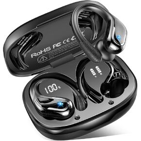 Wireless Earbuds Sport Bluetooth Headphones, Bluetooth 5.3 Earbuds with Immersive HiFi Stereo, 2024 New 48Hrs Noise Cancelling Wireless Earphone, ENC Mic Ear Buds, Over Ear Earhooks, IP7 Waterproof