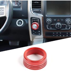 Hoolcar Red Gear Shift Knob Cover ABS Sticker Trim for 2013-2017 Dodge Ram (Not fit Rebel Modle)