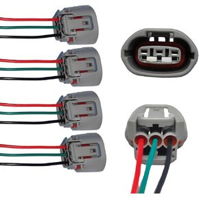 Automotive Alternators Plug Connector Pigtail 3 PIN Compatible With Audi A8 Quattro RS7 S6 S7 S8, Compatible with Infiniti G25 G35 G37 M35 M37 Q40 Q50 Q60 Q70 Q70L 4 Pack of