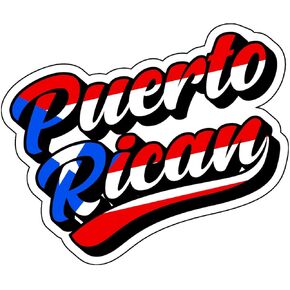 Die Cut Puerto Rican Vinyl Decal - Flag Bumper Sticker - Proud Puerto Rico Sticker