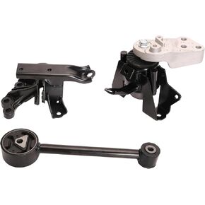 3pcs Engine Motor Mount and Transmission Mounts Kit fit for Mitsubishi Mirage, fit for Mirage G4 1.2L 2014-2022 #2910A106, 1092A096, 1093A146, 2910A318, 8010107, 8010104