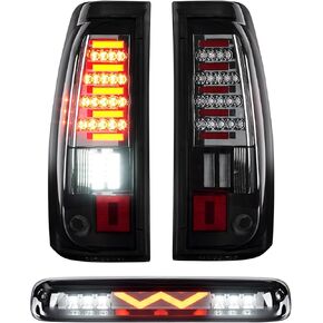 Tresound LED Tail Light for Chevy Silverado 1500 2007-2013, Silverado 2500 HD 3500 HD 2007-2014, GMC Sierra 3500 HD 2008-2014, Sierra Denali 3500 2011-2014, Rear Taillight Assembly