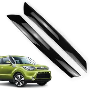 Exterior Molding Windshield A Pillar Outer Trim Garnish Driver & Passenger Side Compatible with 2010-2013 KIA Soul 861702K500 861802K500 2PCS