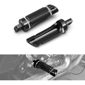 Orange Passenger Foot Pegs Pedal CNC Aluminum Compatible with Harley Road King FLHR 2017-2024, Road Glide Special FLTRXS 2017-2024, Replacement for 50208-04/50345-04/50350-04, See Fitment