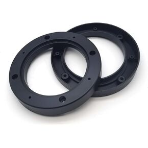 2 PCS Car Speaker Mounting Gasket Adapter, Slant 4 In Car Audio Modified Speaker Gasket, Car Audio Tool Accessories, Universal for Most Cars (Black)