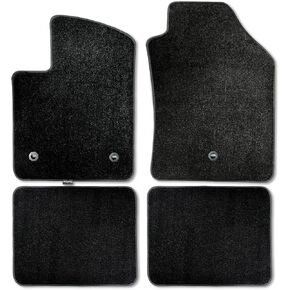 CarsCover Custom Fit 2012-2019 Fiat 500/500C Front and Rear Carpet Car Floor Mats Heavy Cushion Ultramax Asphalt Black