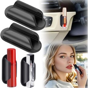 Car Lip Balm Holder No Melt,2PCS Silicone Holder for Chapstick,Fun Car Accessories for Women Interior,Car Lipsticks Holder for Chap Stick,Upright Lip Balm Holder for Car