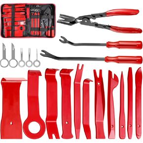 238Pcs Trim Removal Tool, Fastener Remover Plastic Pry Tool Kit, Adhesive Cable Clips Auto Push Pin Bumper Retainer Clip Set with Storage Bag for Panel, Radio, Stereo, Audio, Dash, Window