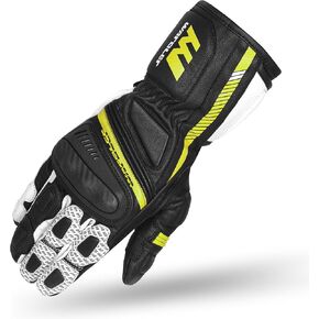 Laguna Motorcycle Gloves for Men, Goat Leather Touchscreen, Laguna Summer, Knuckle & Finger Protection, Motorbike Racing Riding Biker Gloves, Adjustable Wrist