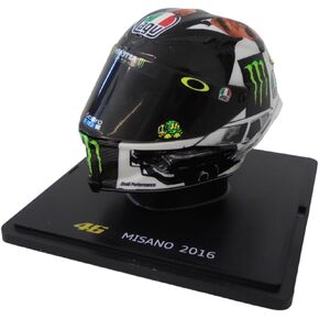 OPO 10 - Valentino Rossi Moto GP Misano 1/5 Scale Helmet 2016 Season Compatible with Yamaha YZR-M1 - CR049