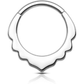 COCHARM الحد الأدنى البتلة الحاجز خواتم 16 جرام الحاجز مجوهرات 8/10 مللي متر اللولب Daith أقراط للنساء 316L الفولاذ المقاوم للصدأ اللولب Daith ثقب المجوهرات in Kuwait
