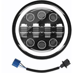 5-3/4 5.75 inch Motorcycle LED Headlight for Harley Davidson Sportster Iron 883/1200 Street XG500/XG700 Forty-Eight Night Rod Dyna Wide Glide Super Glide Train Softail Springer Deuce Custom Indian