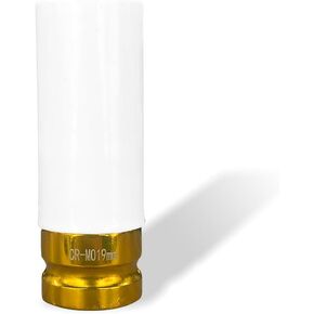 1/2" Drive 22 mm Lug Nut Impact Socket, Non-Marring Deep Lug Nut Socket, Thin Wall Wheel Rim Protector Sleeved Socket (22mm/0.9inch)