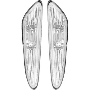 Turn Light, Side Marker Lamp Cover 63137165915 63137165916 Fit for E46 325i(Transparent)