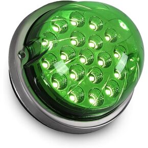 Clear Lens Amber LED Ligth Watermelon (19 LED) Marker Turn Signal Light w/Base universal tled-wca