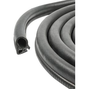 ESEWALAS 10FT/20FT شريط ختم باب السيارة العالمي، شريط ختم مطاطي لباب السيارة على شكل حرف U مع لمبة جانبية، شريط ختم تجريد الطقس ذاتي اللصق، التطبيقات المنزلية (20 قدم)