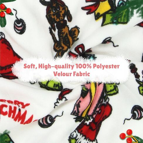 Dr. Seuss The Grinch Santa Mens Velour Holiday Lounge Pajama Pants in Saudi Arabia
