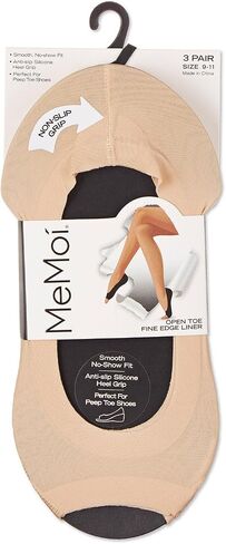 MeMoi Open Toe Fine Edge Liner 3 Pack in Kuwait