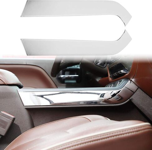 Voodonala for 2014-2018 Chevy Silverado GMC Sierra Center Console Side Gear Shift Trim Accessories, ABS Carbon Fiber 2pcs in Kuwait