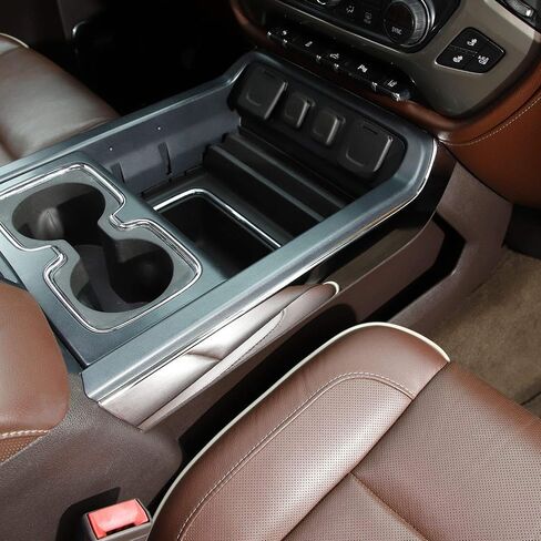Voodonala for 2014-2018 Chevy Silverado GMC Sierra Center Console Side Gear Shift Trim Accessories, ABS Carbon Fiber 2pcs in Kuwait
