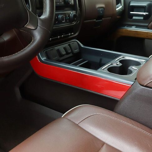 Voodonala for 2014-2018 Chevy Silverado GMC Sierra Center Console Side Gear Shift Trim Accessories, ABS Carbon Fiber 2pcs in Kuwait