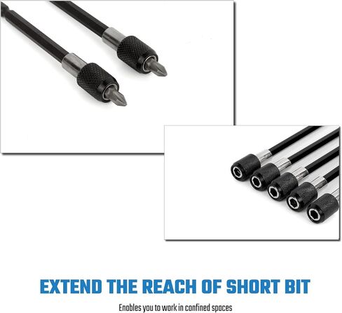 6PCS Drill Bit Extension Quick Release Screwdriver Bit Holder 2.36" 4" 6" 1/4 inch Hex Shank Drill Bit Extender Magnetic Bit Extension Adapter Set for Power Screwdriver Drill Impact Driver in Saudi Arabia