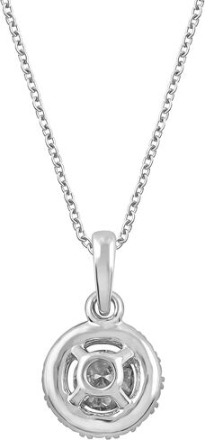0.50-1.00 Carat Diamond, 14K White Gold Prong Set Round Cut Lab-Grown Diamond Pendant with Chain Necklace (J, VS-SI2) Fine Jewelry for Women| Gift Box Included in Saudi Arabia