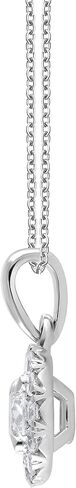 0.50-1.00 Carat Diamond, 14K White Gold Prong Set Round Cut Lab-Grown Diamond Pendant with Chain Necklace (J, VS-SI2) Fine Jewelry for Women| Gift Box Included in Saudi Arabia