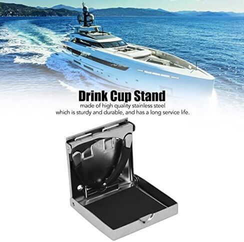 Adjustable Drink Holder,KIMISS Foldable Cup Holder Water Drink Cup Stand Stainless Steel Drink Cup Mount for Boat Yacht Car Yachting RV in Saudi Arabia