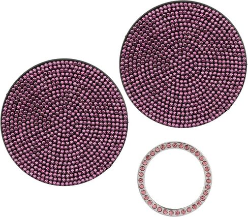 قطعتان من قواعد أكواب السيارة، قواعد أكواب السيارة من حجر الراين لحاملات الأكواب، مقاومة للصدمات، عازل للحرارة، مع حلقة زر إشعال السيارة، مناسبة لمعظم السيارات الشائعة (أبيض) in Kuwait