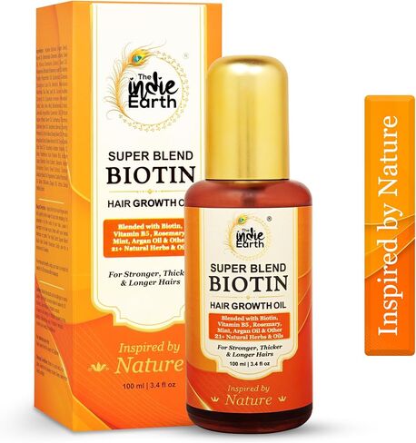 The Indie Earth Rosemary Mint & Biotin Hair Serum Formulated With Biotin, Hyaluronic Acid, Baobab Protein, Rosemary, Mint & Other 22+ Natural Herbs and Extracts 60 ml in Saudi Arabia