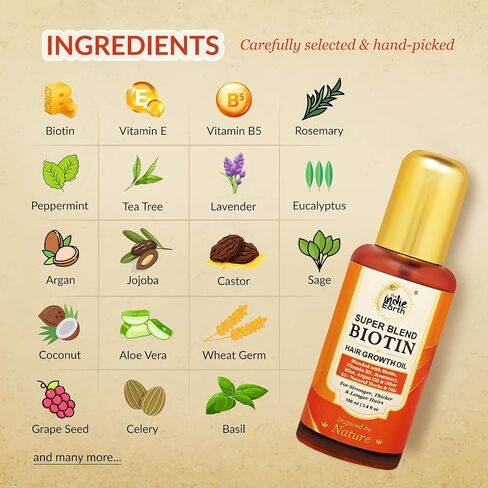 The Indie Earth Rosemary Mint & Biotin Hair Serum Formulated With Biotin, Hyaluronic Acid, Baobab Protein, Rosemary, Mint & Other 22+ Natural Herbs and Extracts 60 ml in Saudi Arabia
