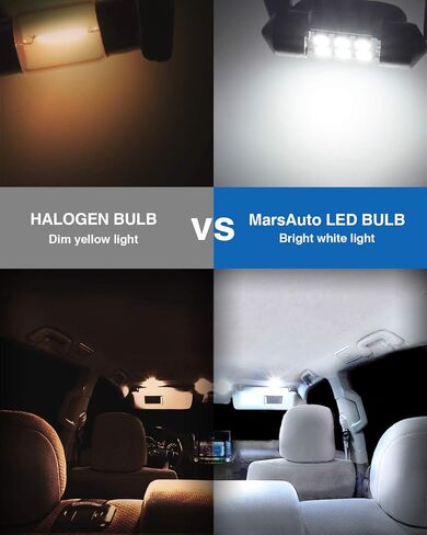 Marsauto DE3175 LED Bulb 31mm Festoon LED Bulbs White 1.2inch Super Bright 300LM 6500K 2835SMD 3175 DE3021 3022 3021 for Car Interior Dome Map License Plate Lights, count 4 (Pack of 1) in Saudi Arabia