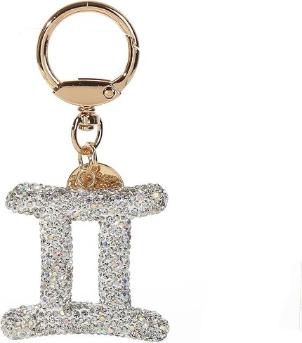 Rhinestone Zodiac Sign Horoscope Charms Key Ring 12 Constellation Astrology Key Chain for Women Girls Birthday Jewelry in Kuwait