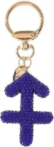Rhinestone Zodiac Sign Horoscope Charms Key Ring 12 Constellation Astrology Key Chain for Women Girls Birthday Jewelry in Kuwait