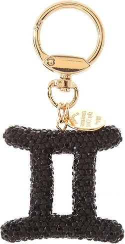 Rhinestone Zodiac Sign Horoscope Charms Key Ring 12 Constellation Astrology Key Chain for Women Girls Birthday Jewelry in Kuwait