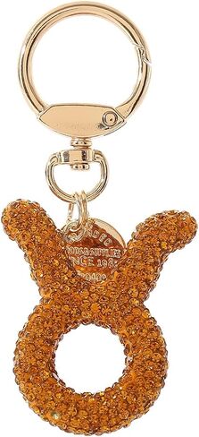 Rhinestone Zodiac Sign Horoscope Charms Key Ring 12 Constellation Astrology Key Chain for Women Girls Birthday Jewelry in Kuwait