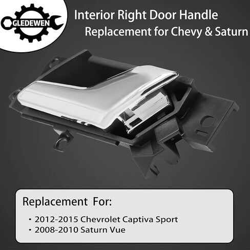 Gledewen Interior Door Handle, Compatible with 2012-2015 Chevy Captiva Sport | 2008-2010 Saturn Vue, Front/Rear Inside Right Passenger Side | Replace# 96861999 96660864 20983661 Inner Handle in Kuwait