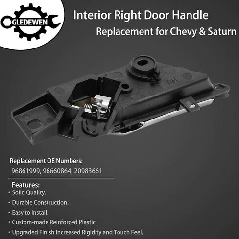 Gledewen Interior Door Handle, Compatible with 2012-2015 Chevy Captiva Sport | 2008-2010 Saturn Vue, Front/Rear Inside Right Passenger Side | Replace# 96861999 96660864 20983661 Inner Handle in Kuwait