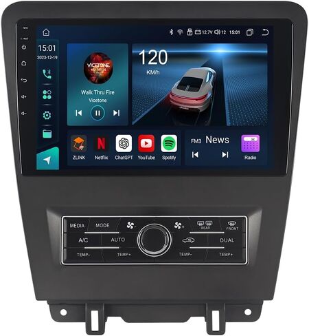 ASURE Android Car Stereo Radio for Ford Mustang 2010-2014,10.1 inch 4Core 2G+32G Car GPS Navigation Head Unit with Wireless Carplay,Android Auto,1280x720 HD Touchscreen Multimedia Player in Saudi Arabia