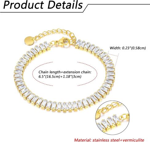 Womens Pearl Link Chain Bracelet, Stainless Steel CZ Stone Dainty Bracelet Trendy,Wedding Birthday Jewelry Gifts in Saudi Arabia
