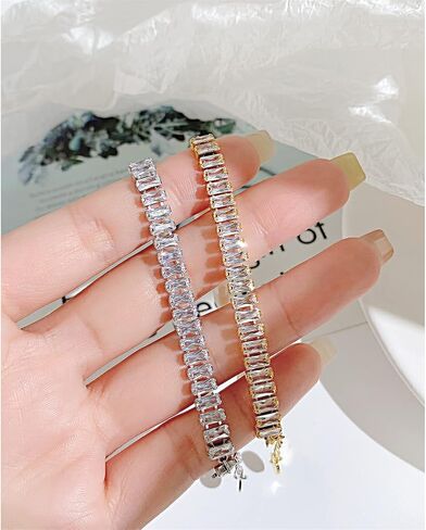 سوار نسائي بسلسلة من اللؤلؤ، مصنوع من الفولاذ المقاوم للصدأ بحجر تشيكوسلوفاكيا، سوار أنيق عصري، هدايا مجوهرات الزفاف وأعياد الميلاد in Kuwait